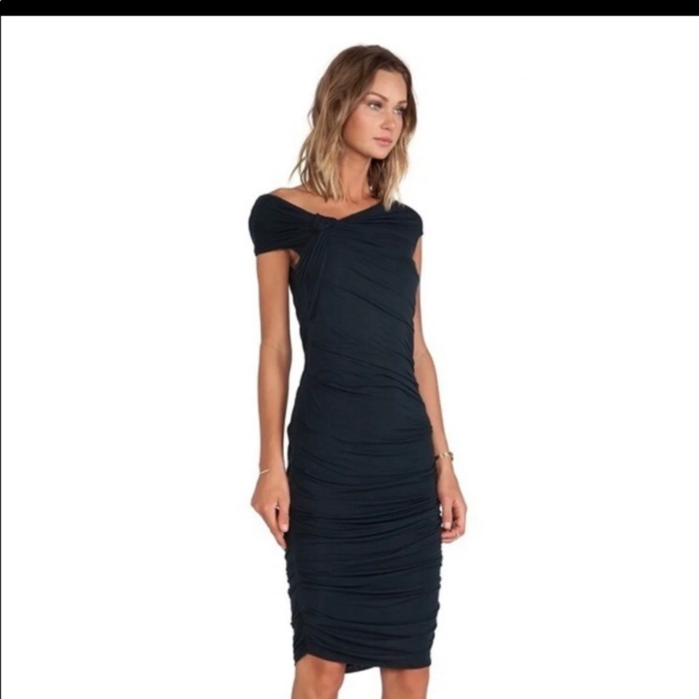 Anthropologie Bailey 44 Green Ruched Holiday Dress